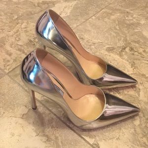 PRADA Metallic leather high heels, size 40